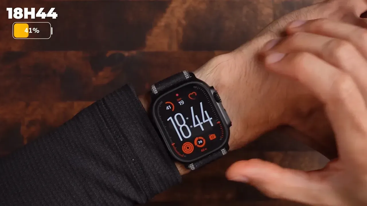 L’Apple Watch Ultra 3 au poignet le soir du marathon
